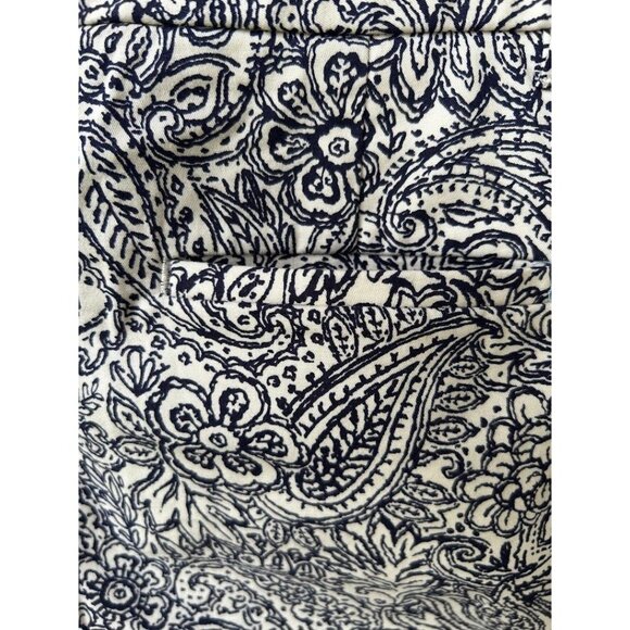 Talbots Petites Women's 8P Pants Floral Paisley Print Cotton Stretch - Picture 5 of 9